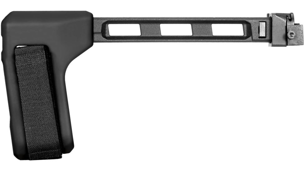 SB Tactical FS1913 Pistol Stabilizing Brace - Sig MPX, MCX, Rattler &amp; Rock River LAR-PDS Compatible, Includes Folding Hinge, Aluminum Strut, Black, FS1913A-01-SB