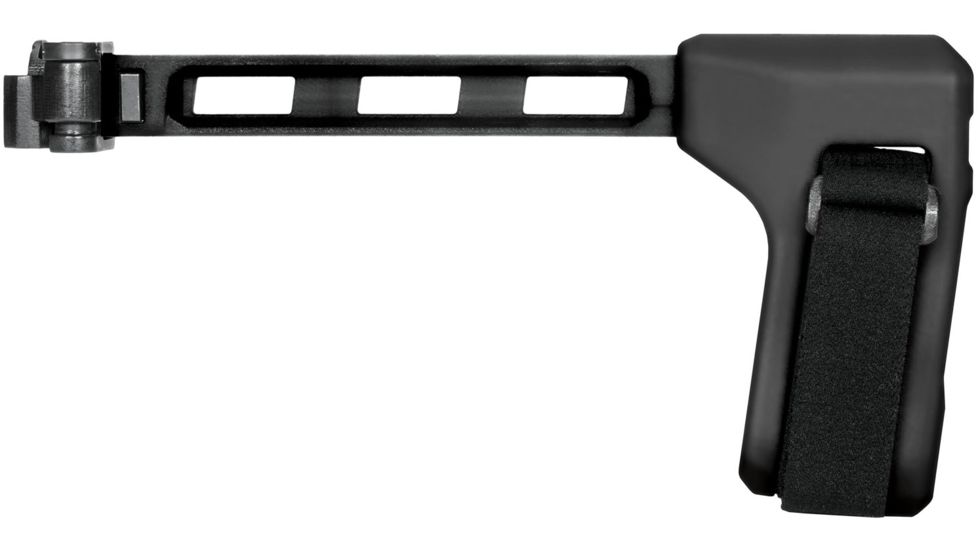 SB Tactical FS1913 Pistol Stabilizing Brace - Sig MPX, MCX, Rattler &amp; Rock River LAR-PDS Compatible, Includes Folding Hinge, Aluminum Strut, Black, FS1913A-01-SB