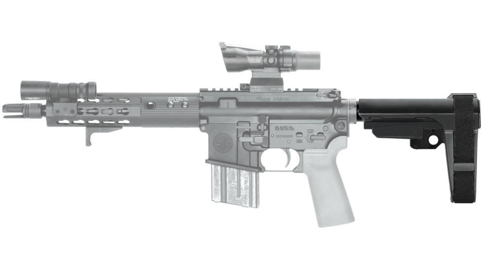 SB Tactical SBA3 5 Position Adjustable Rifle Brace, Black, SBA3X-01-SB