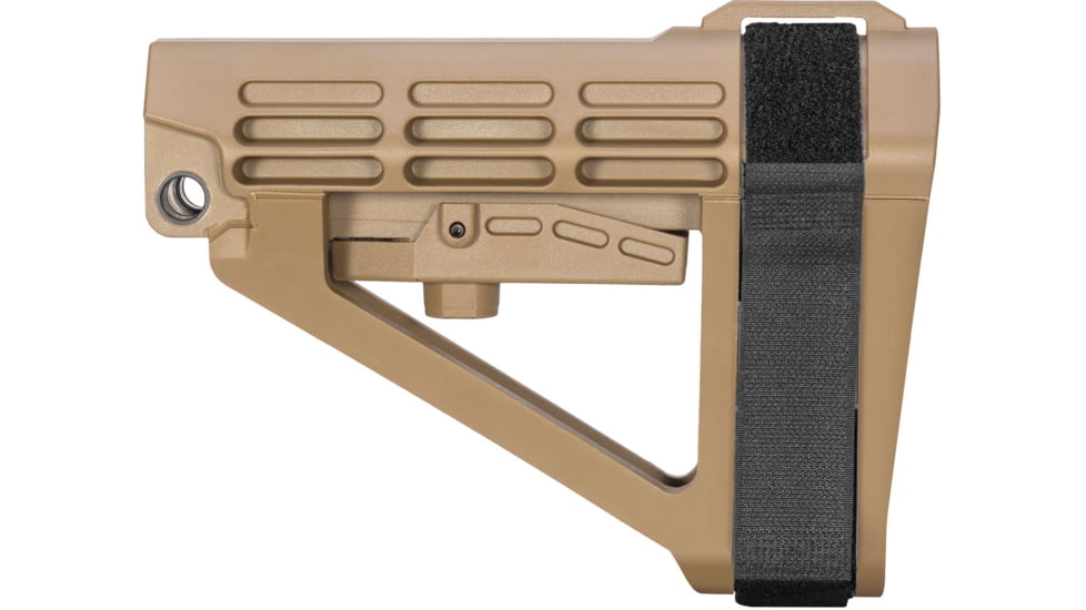 SB Tactical SBA4 5 Position Adjustable Rifle Brace, FDE, SBA4X-02-SB