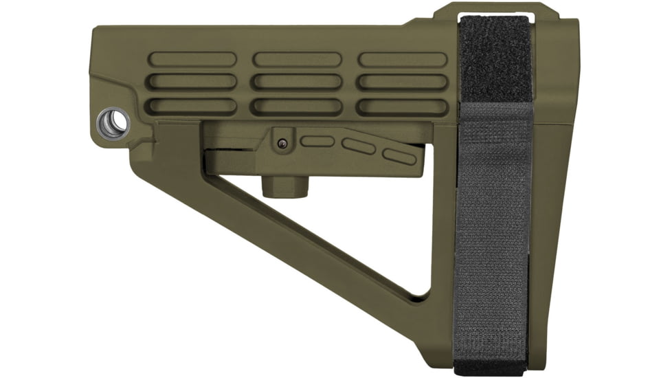 SB Tactical SBA4 5 Position Adjustable Rifle Brace, OD Green, SBA4X-04-SB