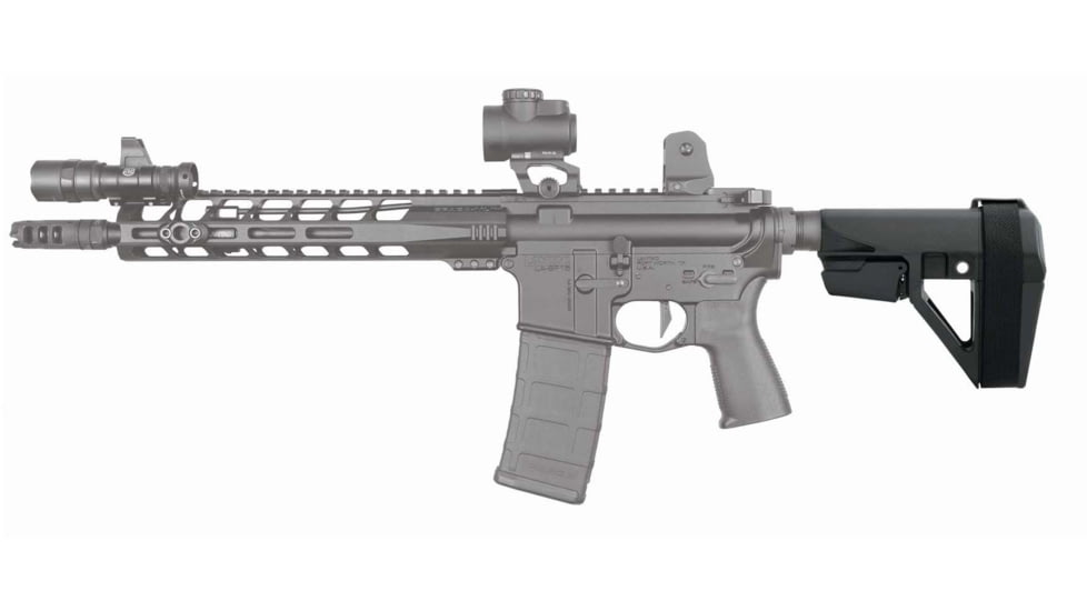 SB Tactical SBA5 5 Position Adjustable Rifle Brace, Black, SBA5X-01-SB