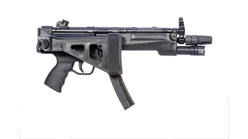 SB Tactical Side Folding Brace SBT5A, Aluminum MP5 Adapter, QD, Black, SBT5A-01-SB