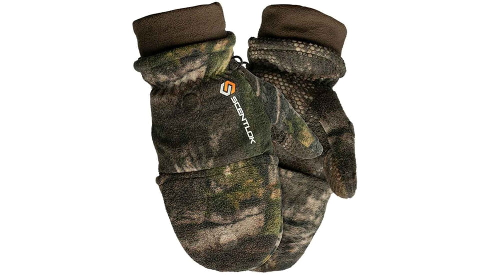 ScentLok Fleece Pop Top Gloves, Mossy Oak Country DNA, Large, 1409263