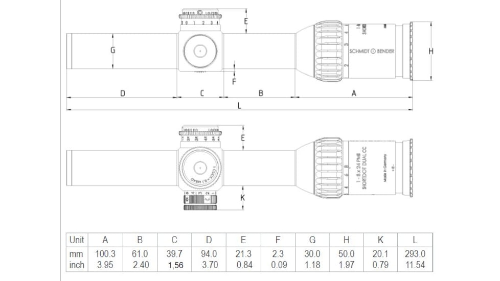 Schmidt &amp; Bender 1-8x24 PM II ShortDot Dual CC Rifle Scope, First Focal Plane, MDR Reticle, 1cm cw ST MTC LT / ST ZC LT, Black, 683-811-44E-K1-H1