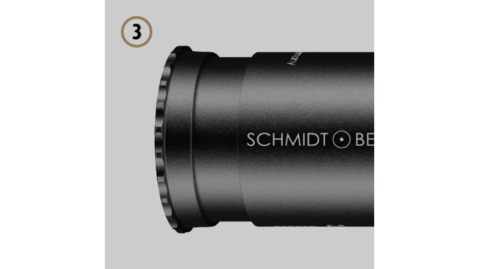 Schmidt &amp; Bender 5-25x56 PM II Rifle Scope, 34 mm Tube, First Focal Plane, P5FL Reticle, 1cm ccw DT / ST, Black, 689-911-622-90-68