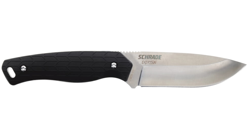Schrade Exertion Drop Point Fixed Blade Knife, AUS-10 Stainless Steel Blade, 1159309