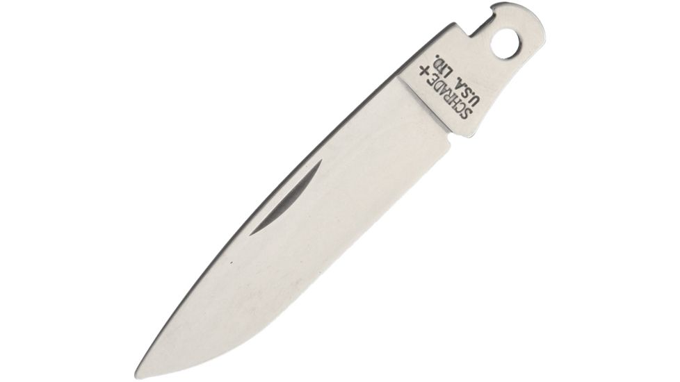 Schrade Folding Knife Blade, Unsharpened, 2.5in Drop Point Blade S478