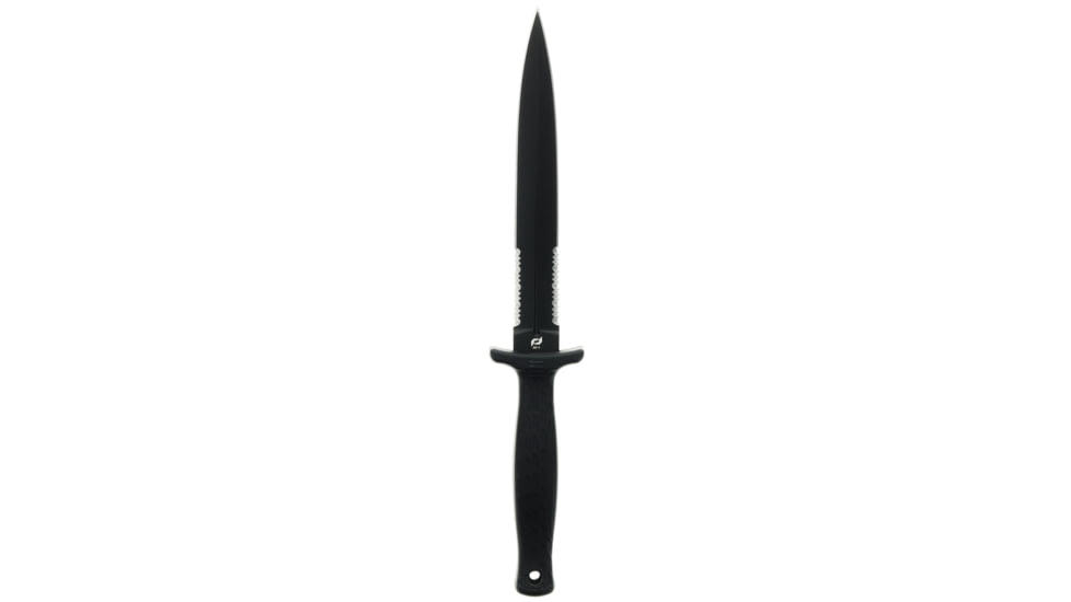 Schrade Needle Fixed Blade, Magnum Serrated, AUS-10 Steel Blade, Non-Sleep Rubberized Handle, 1182515