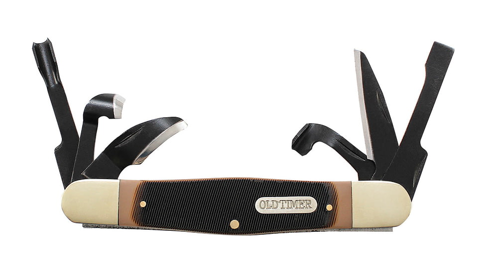 Schrade Old Timer Splinter Carving, Stainless blade, Brown Delrin handle, 24OT