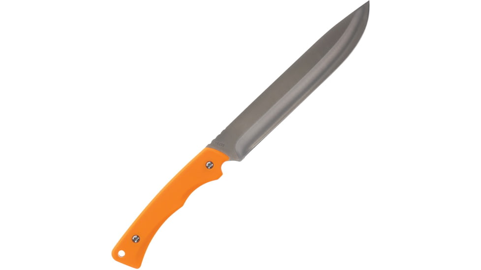 Schrade UH Fixed &amp; Fire Starter Combo, 12.88in Overall Hunter w/ 7.5in Blade, 7.5in Caper w/ 3.38in Blade, Orange Polymer Handle, Black Nylon Belt Sheath, 1200435