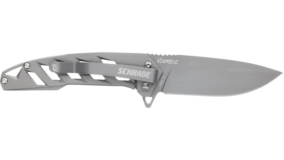 Schrade Ventricle Folding Knife, AUS-10 Steel Blade, Aluminum Handle, 1159323