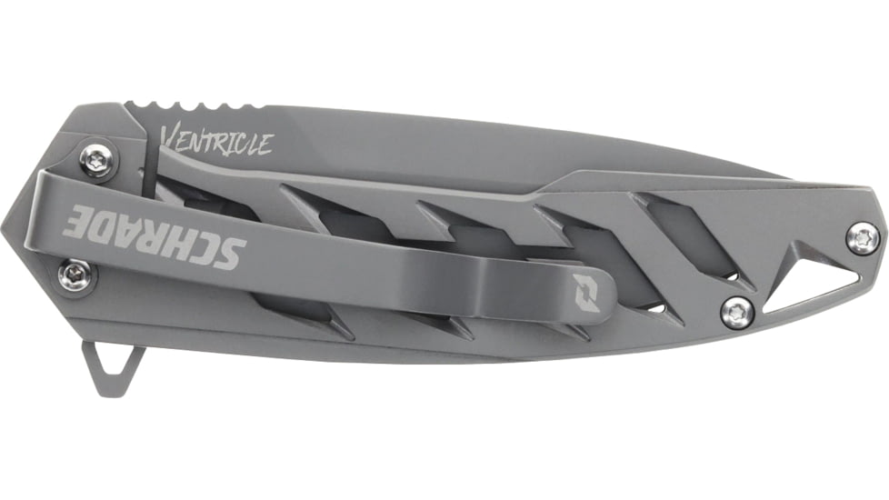 Schrade Ventricle Folding Knife, AUS-10 Steel Blade, Aluminum Handle, 1159323