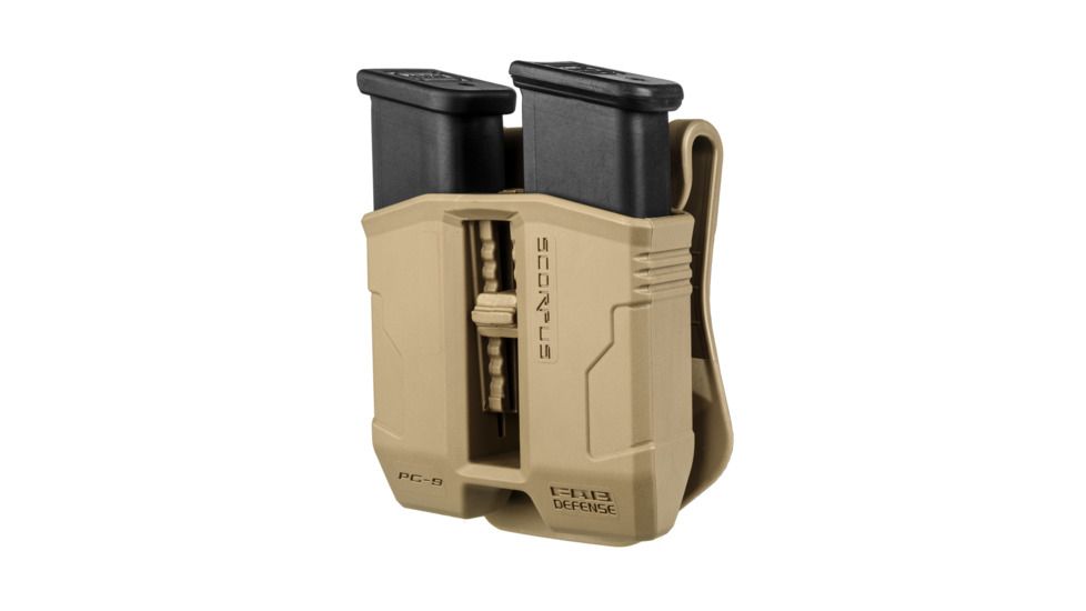 Scorpus Double Magazine Pouch for Paddle/Belt Holster, Glock 9mm/.40 Magazines, Flat Dark Earth, 3QG-HH-SHADMP-SC-PG9T