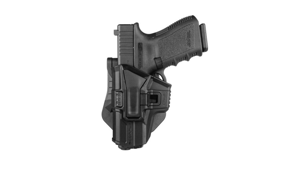 Scorpus M1 Paddle/Belt Level 1 Holster, Glock 9mm, Left Hand, Black, 3QG-HT-SCM1LH-SC-G9LHB
