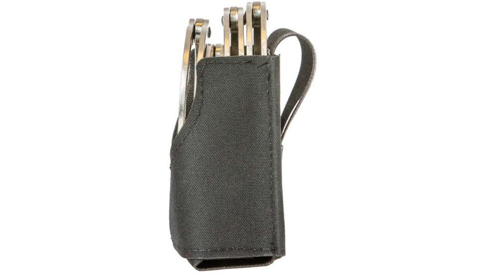 Sentry Handcuffs Double Pouch Open Top, Black, 25NP27BK