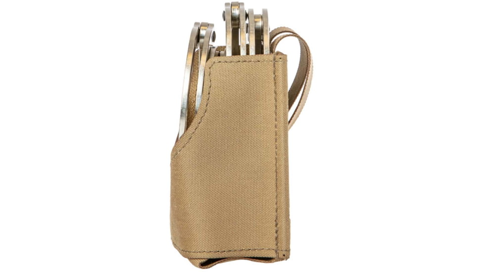 Sentry Handcuffs Double Pouch Open Top, Coyote Brown, 25NP27CB