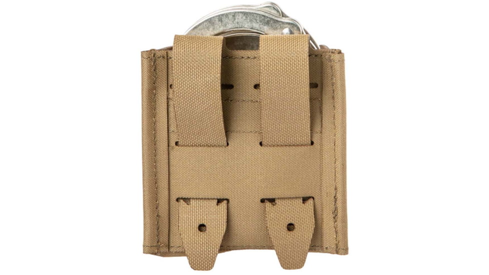 Sentry Handcuffs Double Pouch Open Top, Coyote Brown, 25NP27CB