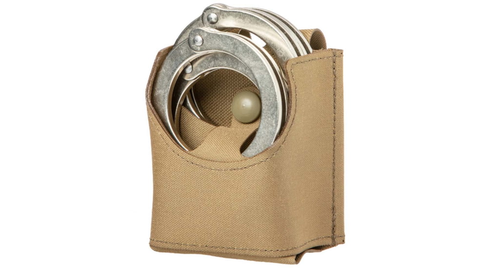 Sentry Double Pouch Open Top Handcuffs, Coyote Brown, 25NP27CB