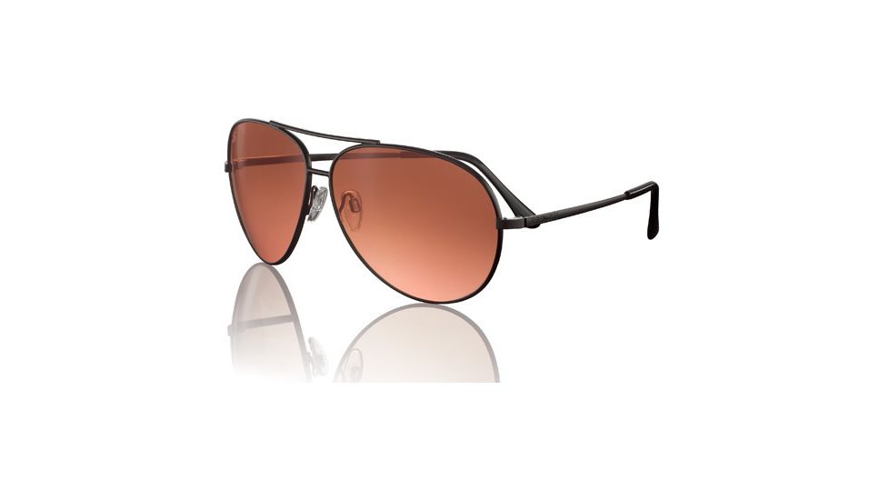 Serengeti Aviator Sunglasses, Large - Black Frame, Drivers Gradient Lens 5222