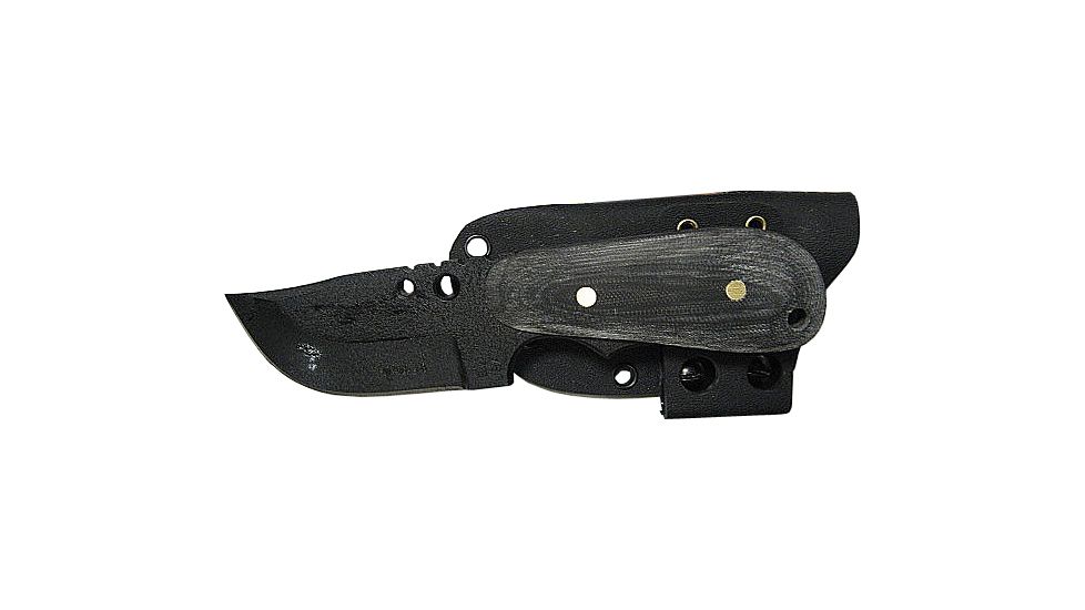 Shadow Tech Back Up XL, Black G-10 Handle, Black Blade, Plain, w/Sheath, NO STXLBOBPBT
