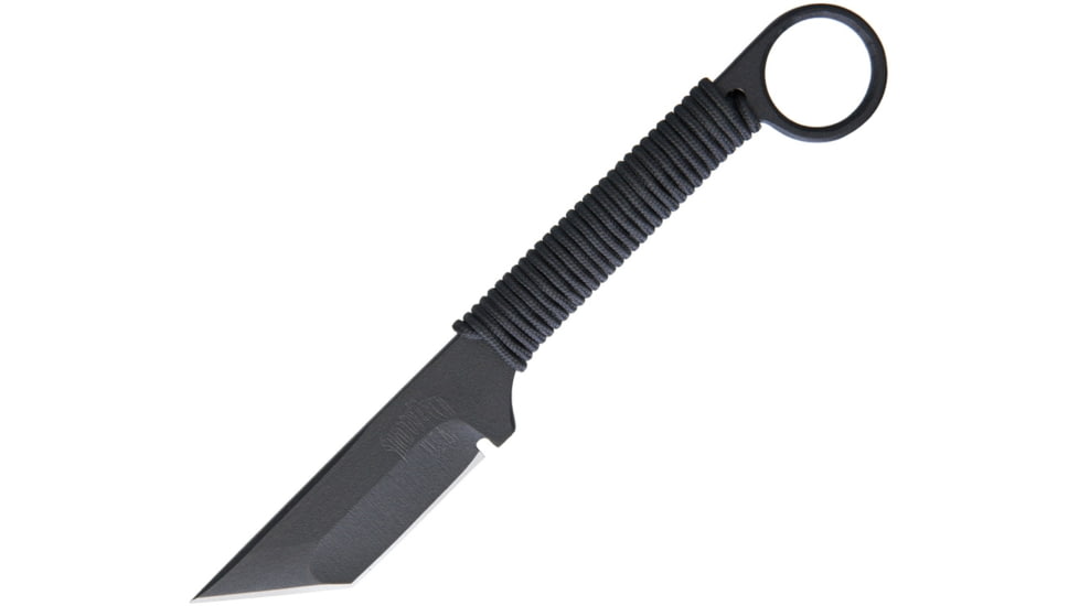 Shadow Tech Bandit Knife, 8.13in Overall, 3.25in Black Powder Coated 8670 Steel Tanto Blade, Black Cord Wrapped Handle, Black Kydex Sheath, STK1022BK