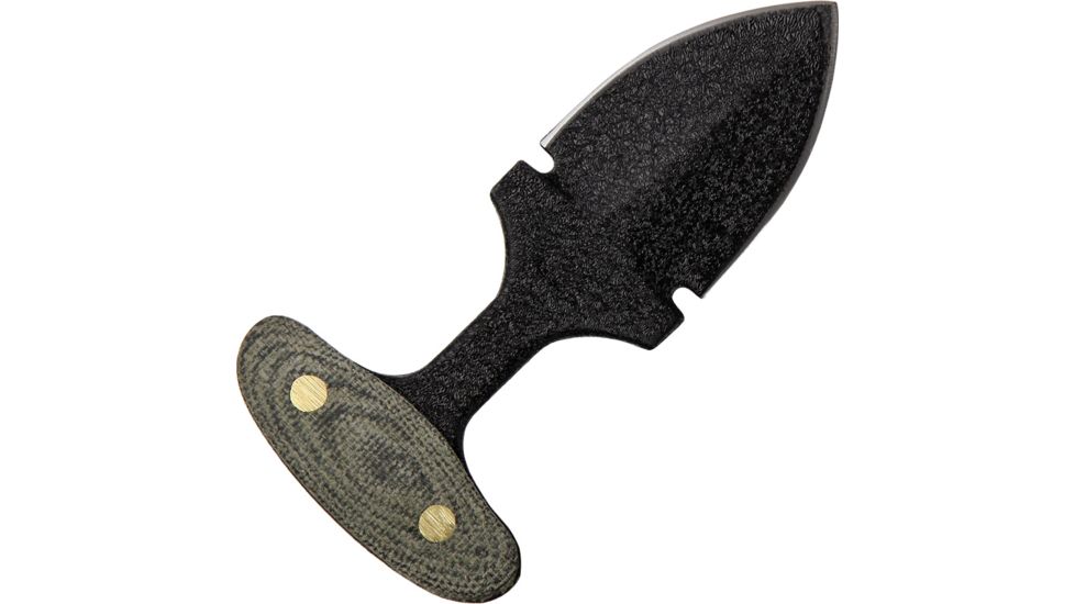 Shadow Tech Push Dagger 2in. Fixed Knife, SS Blade, Black Micarta Handle STK052