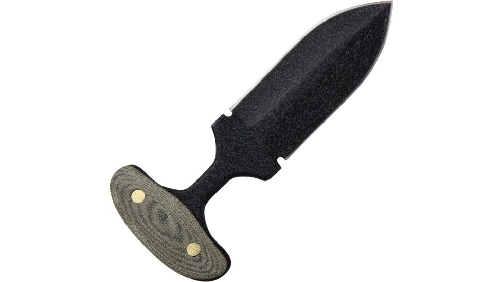 Shadow Tech Push Dagger 3.5in. Fixed Knife, SS Blade, Black Micarta Handle STK057