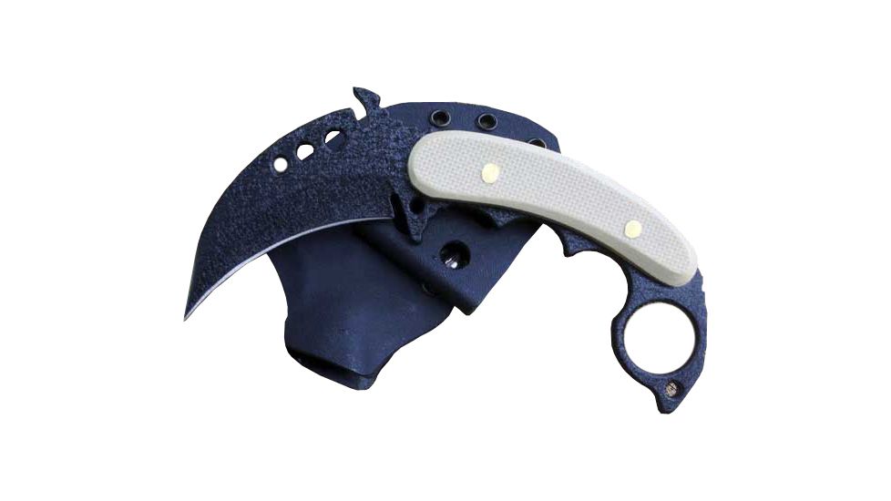 Shadow Tech Street Fighter Karambit, Tan G-10 Handle,Black Blade, Plain, NO STSFKBPTT