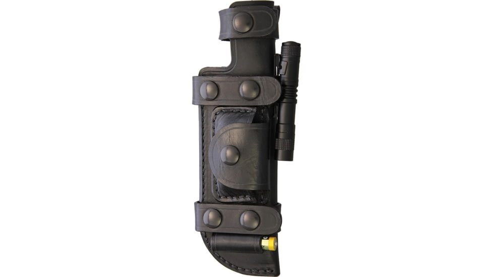 Shadow Tech Trail Blazer Knife, 11.63in Overall, 5.75in Black Powder Coated Sawback 8670 Steel Blade, Black/Green G10 Handle, Sheath, STK1032BK