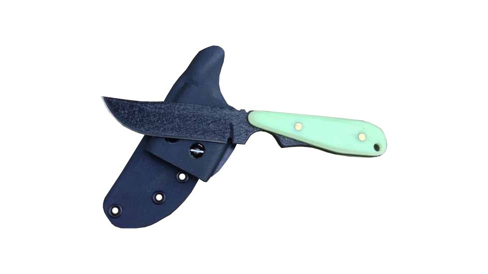 Shadow Tech Wolf, Moonglow G-10 Handle, Black Bowie Blade,Plain,w/Sheath, NO STWBBMG