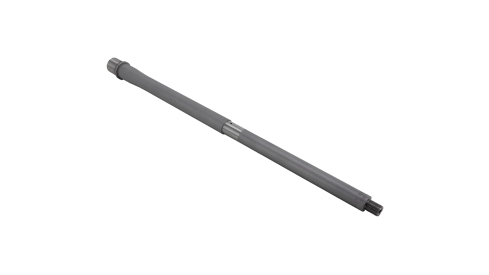 Shaw AR-15 5.56 NATO Threaded Barrel, No Flute, 18in, HBAR Profile, 1-7 Twist, 1/2-28 Thread, Matte Stainless, AR15HBSS18NATO7