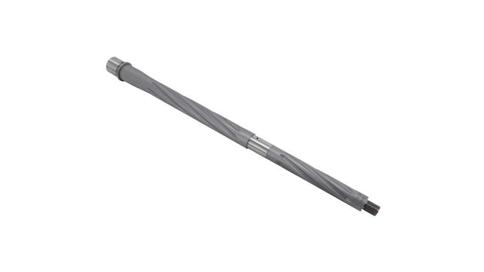Shaw AR-15 5.56 NATO Threaded Barrel, Spiral Flute, 16in, HBAR Profile, 1-7 Twist, 1/2-28 Thread, Matte Stainless, AR15HBSSHF16NATO7