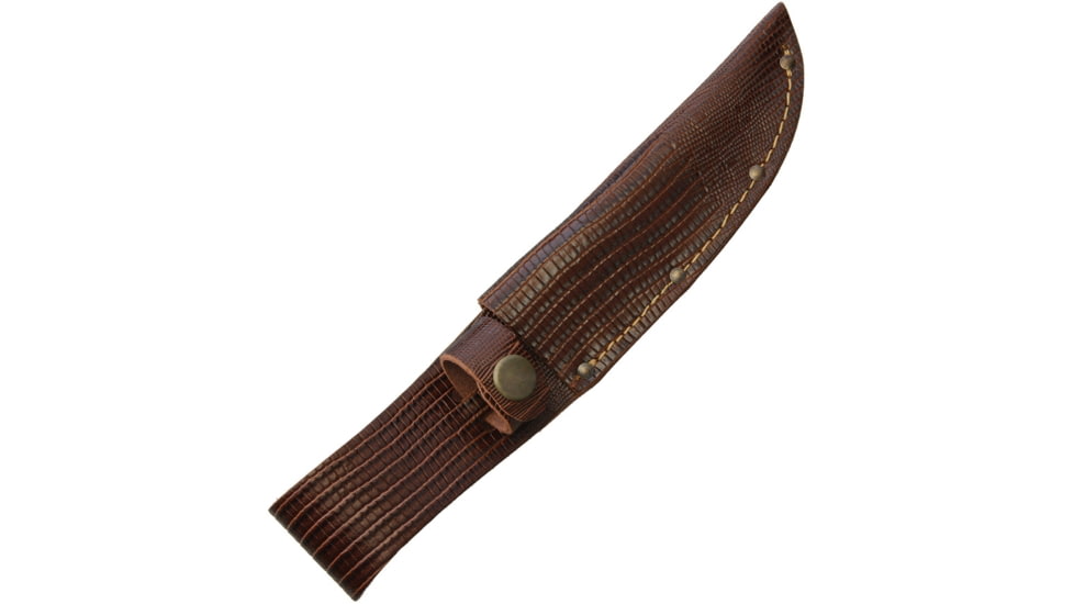 Sheath Fixed Blade Belt Sheath Lizard, Fits Up To 5in Fixed Blade Knife, Lizard Pattern, Leather Construction, SH1181