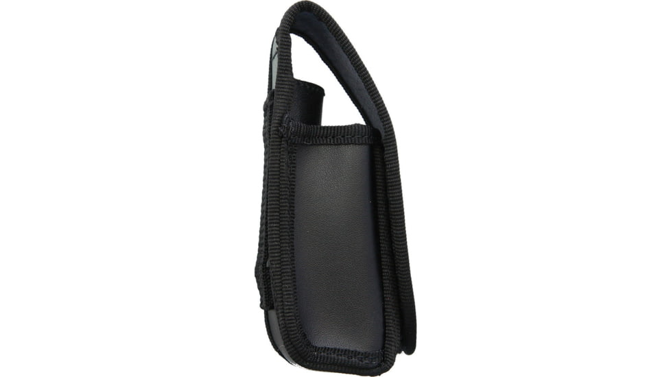 Sheath Folding Knife Sheath, Black Leather/Nylon, KNP-LHLD