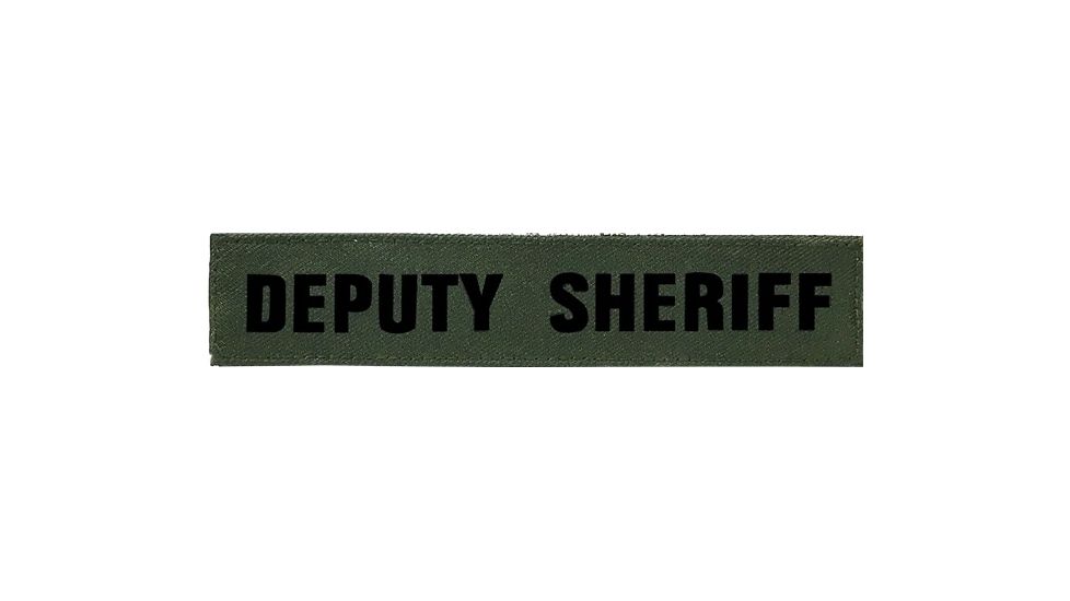Shellback Tactical Deputy Sheriff ID Placard, Hook Back, 1 x 5in?h, Black on Olive, One Size Fits Most SBT-X213231A-DSH-BO