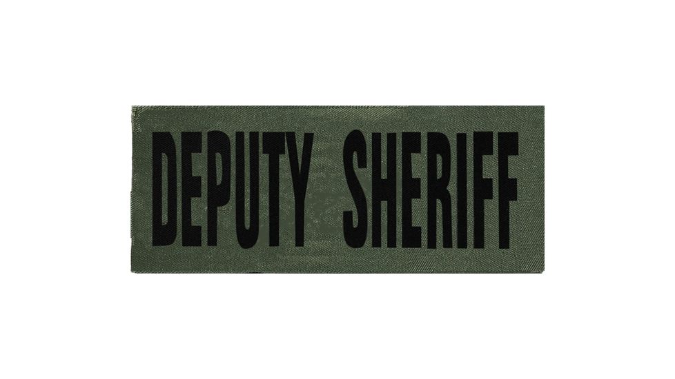 Shellback Tactical Deputy Sheriff ID Placard, Hook Back, 2 x 5in?h, Black on Olive, One Size Fits Most SBT-X213230-DSH-BO