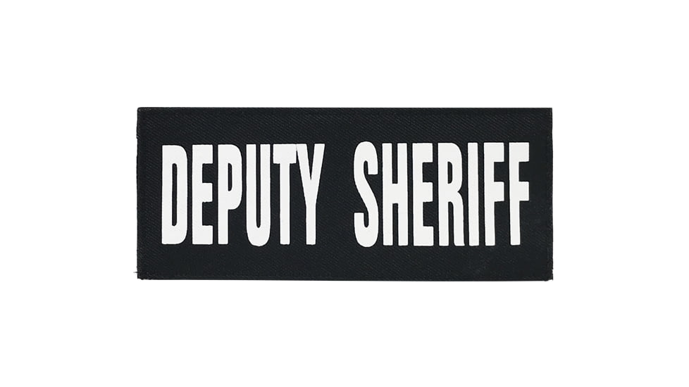 Shellback Tactical Deputy Sheriff ID Placard, Hook Back, 2 x 5in?h, White on Black, One Size Fits Most SBT-X213230-DSH-WB