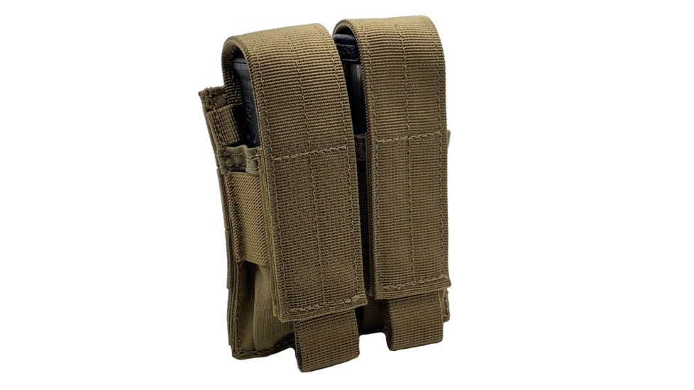 Shellback Tactical Double Pistol Mag Pouch, Molle compatible, Coyote, One Size, SBT-5000-CT