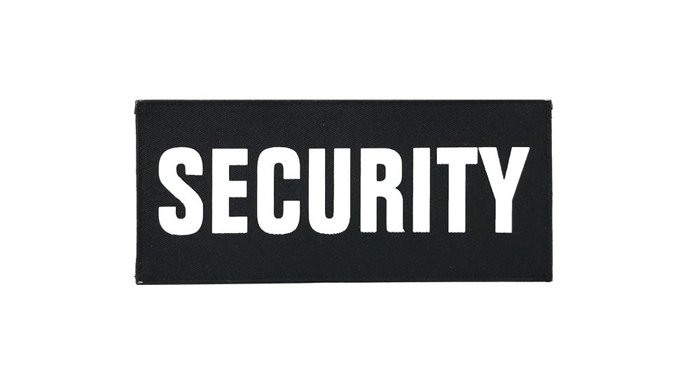 Shellback Tactical Security ID Placard, Hook Back, 2 x 5in?h, White on Black, One Size Fits Most SBT-X213230-SC-WB