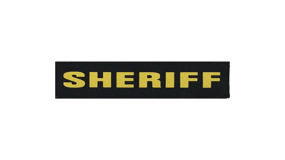 Shellback Tactical Sheriff ID Placard, Hook Back, 1 x 5in?h, Gold on Black, One Size Fits Most SBT-X213231A-SH-GB