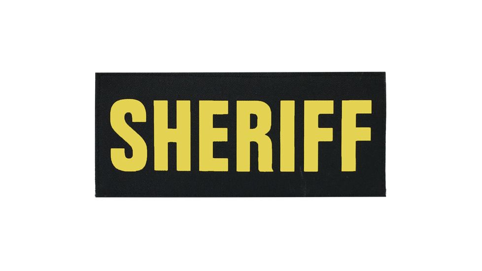 Shellback Tactical Sheriff ID Placard, Hook Back, 2 x 5in?h, Gold on Black, One Size Fits Most SBT-X213230-SH-GB