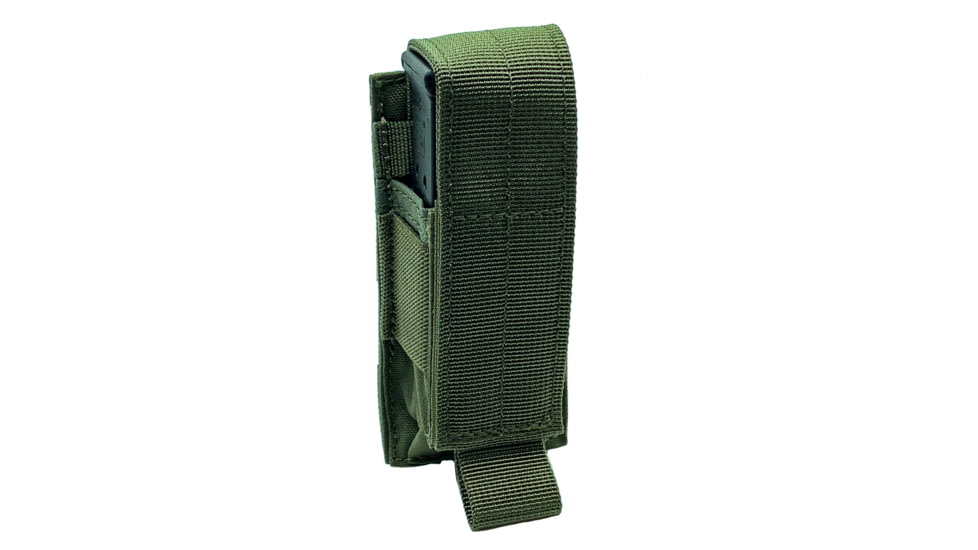 Shellback Tactical Single Pistol Mag Pouch, Molle compatible, Ranger Green, One Size, SBT-4000-RG
