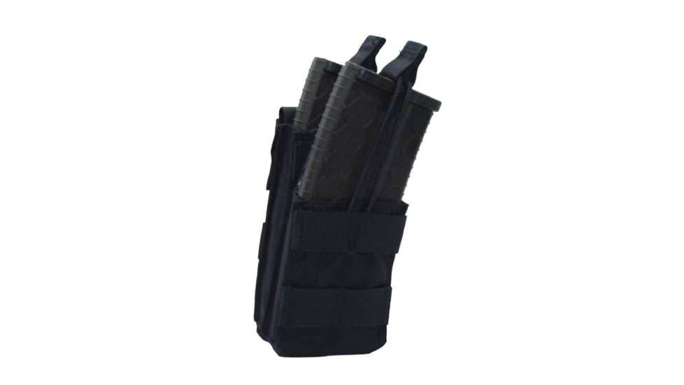 Shellback Tactical Single Stacker Open Top Pouch for Two M4/AR15 Mag, Navy Blue, One Size, SBT-1100-NB