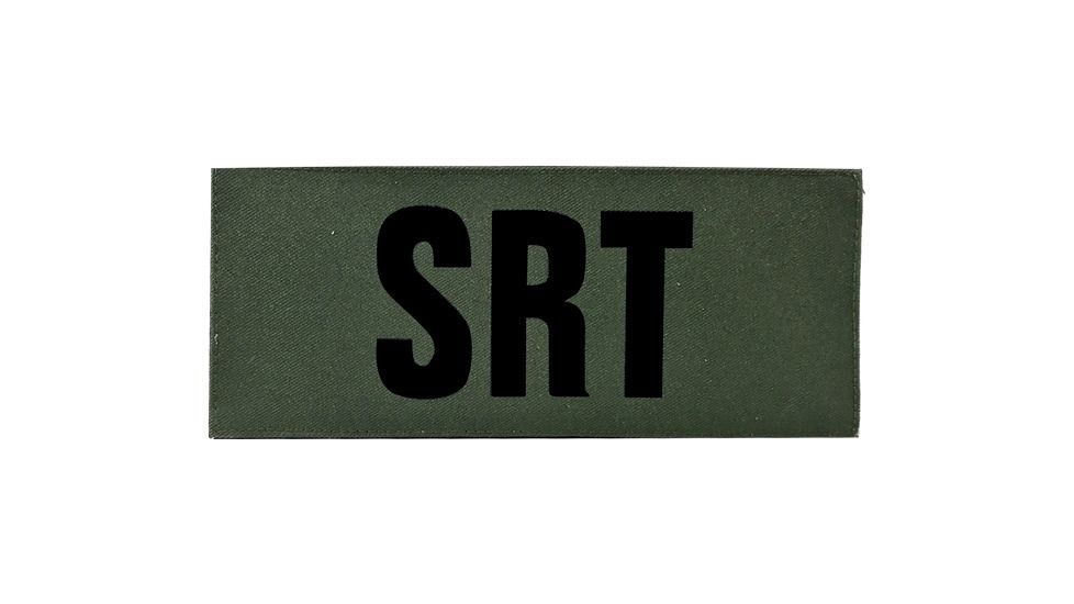 Shellback Tactical SRT ID-Placard, Hook Back, 2 x 5in?h, Black on Olive, One Size Fits Most SBT-X213230-SRT-BO