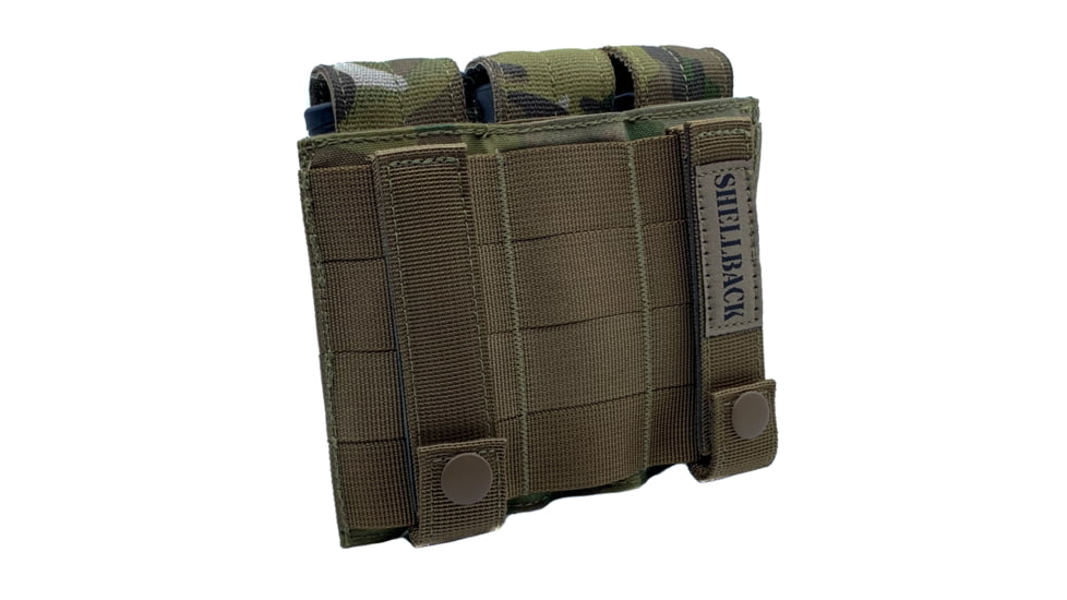 Shellback Tactical Triple Pistol Mag Pouch, Molle compatible, Multicam, One Size, SBT-6000-MC