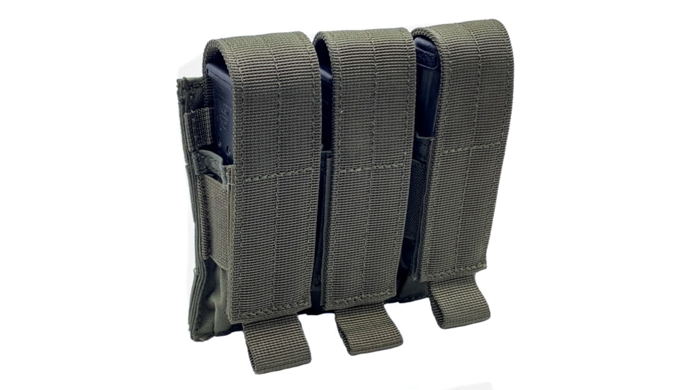 Shellback Tactical Triple Pistol Mag Pouch, Molle compatible, Ranger Green, One Size, SBT-6000-RG