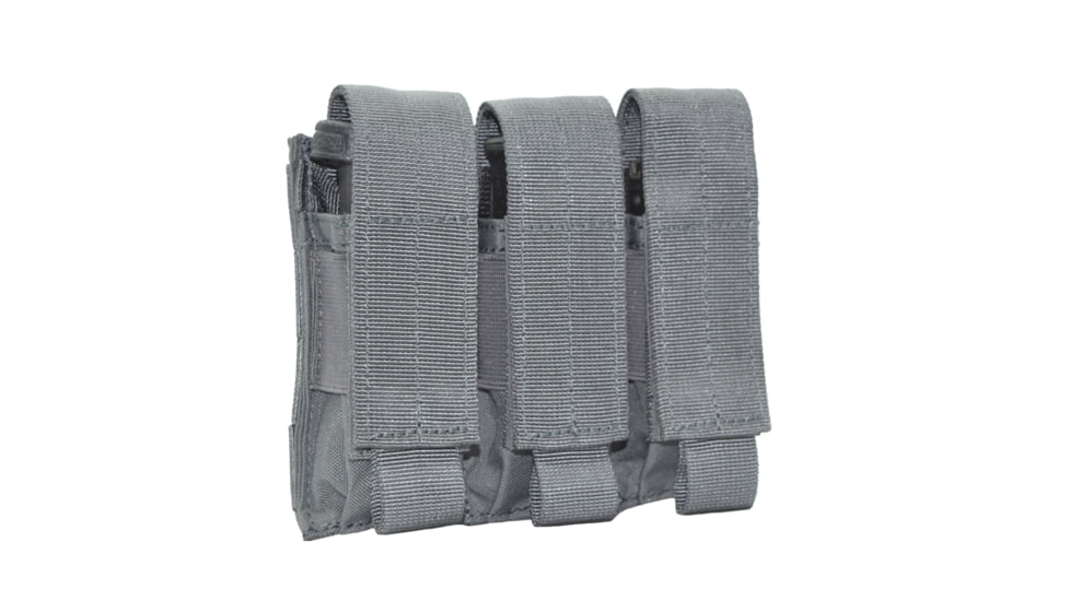 Shellback Tactical Triple Pistol Mag Pouch, Molle compatible, Wolf Grey, One Size, SBT-6000-WG
