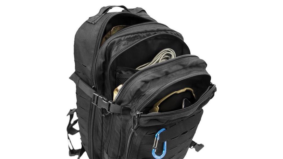 Shellback Tactical Wraith Laser Cut Molle Backpack, Black, One Size Fits Most SBT-JYB220-BK
