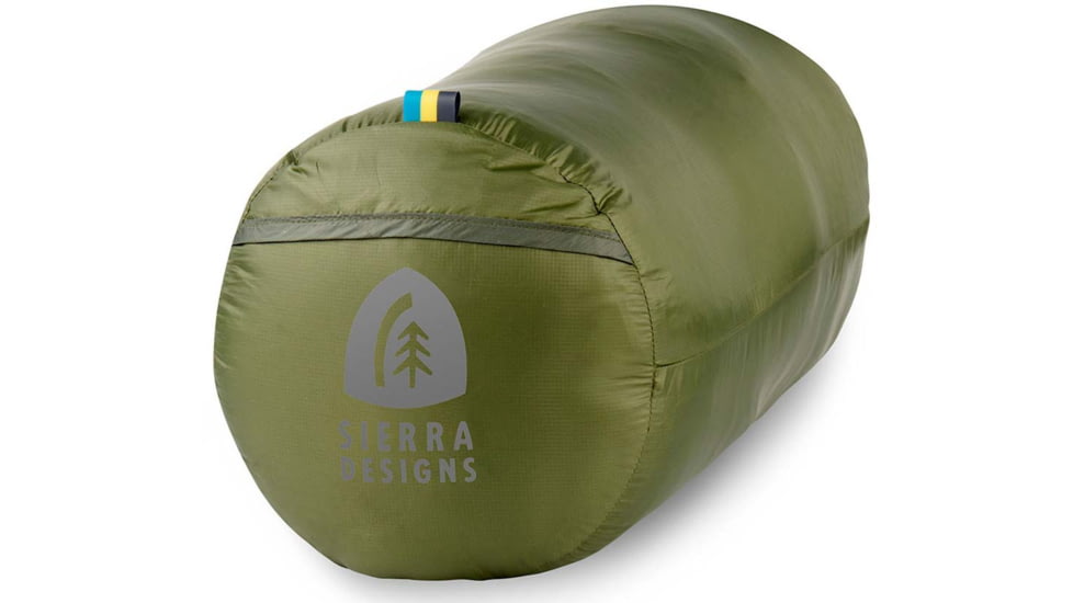 Sierra Designs Get Down 550F 20 Deg Sleeping Bag, Green, Long, 70614521L